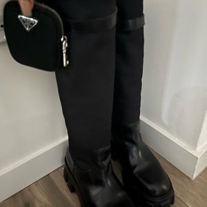 Black Prada nylon boots
